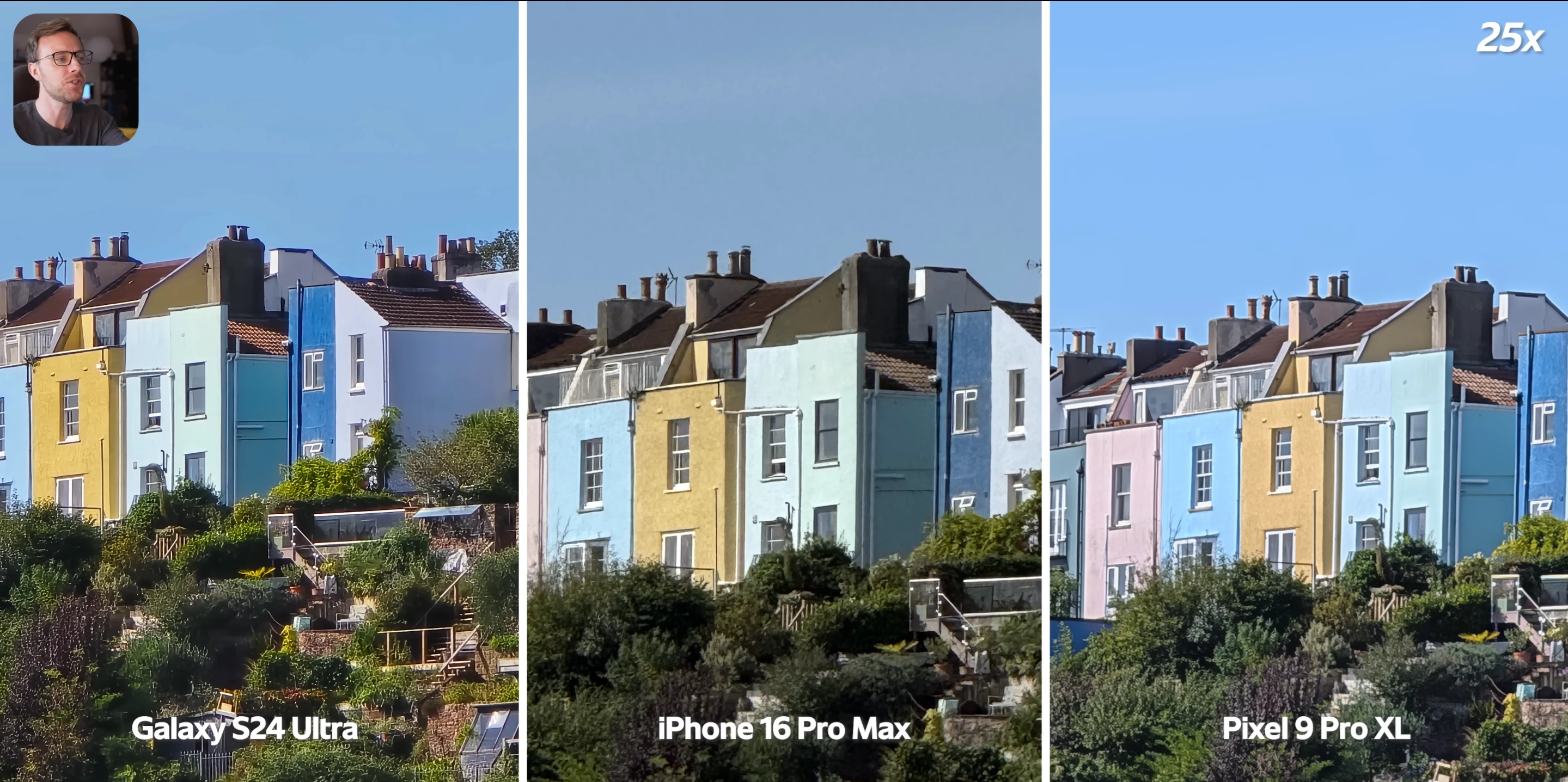 So sánh ảnh chụp từ iPhone 16 Pro Max, Samsung Galaxy S25 Ultra, và Pixel 9 Pro XL